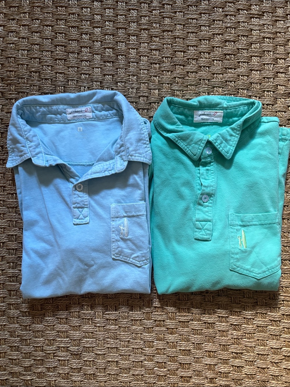 johnnie-O Light Blue and Teal Kids Polo Shirts